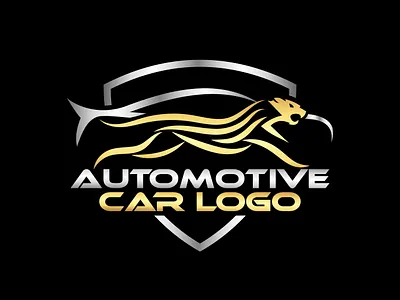 Luxurious Automotive Chetah Speed Sports Car Logo Design automotive branding car logo car repair chetah fast logistic service speed sports car technology