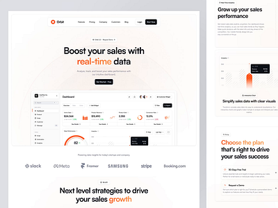 Orbit CRM - Landing Page animation barly business crm dashboard design graphic design illustration landing page marketing motion graphics saas uxerflow web web design website