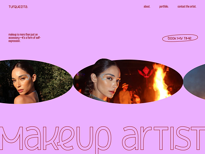 Turquezita. Makeup artist & Model. Design concept concept design heropage landingpage makeup makeupartist model webdesign website