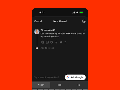 Did you Google it? concept concept design google instagram meta mobile app social media threads twitter ui ux uxui