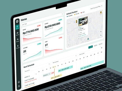 Car Rental Dashboard app calendar view car rental dashboard design live tracking ui vehicle rental website