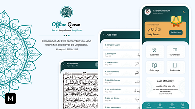 Offline Quran App app branding design graphic design illustration islam islamic offline quran ui ui design ux