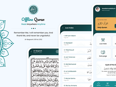 Offline Quran App app branding design graphic design illustration islam islamic offline quran ui ui design ux