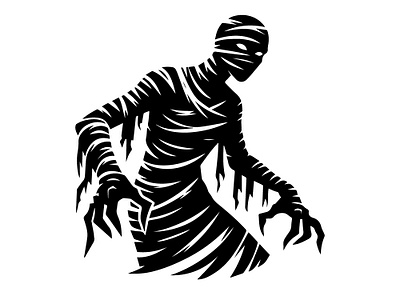 Halloween mummy silhouette Vector Download Free Rabbector.com download free glyphs graphic design halloween icon illustration mummy rabbector scary t shirt ui vector white space