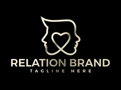 Unisex Man And Woman Beauty Relation Logo Design salon woman face