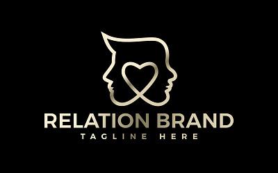 Unisex Man And Woman Beauty Relation Logo Design salon woman face