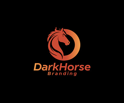 Dark Horse logo If you have any project Call me 01795173165(W 3d animation branding graphic design horse logo design logo logo design motion graphics ui