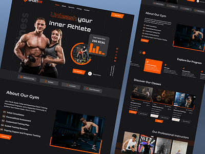 Fitness landing page figma design fitness landing page fitness website gym gym lover health health care landing page ui ui design