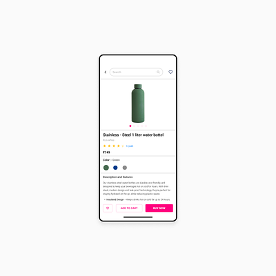 e - commerce product detail screen - UX/UI - Mobile chatgpt design figma ios iphone ui ui design user inteface user interface design ux uxui visual design