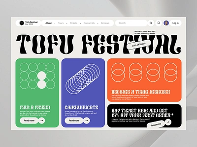 Event Landing UI Concept abstract agency art best design branding collaboration concert dashboard design event festival hero homepage illustration landing page organize tickets ui ux website website ui