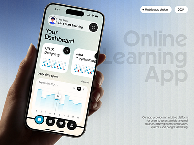 Online Learning App courses design e learning app graphic design mobile app online learning app teaching ui ux ui ux design user experience user interface