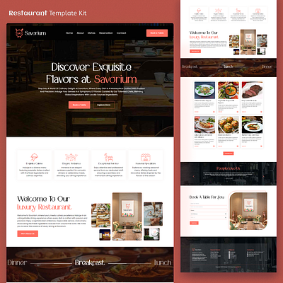 Restaurant Landing Page Design landingpage luxury restaurant minimal restaurant website restaurant restaurant inispirations restaurant ui design restaurant webdesign restaurant website ui ui design uiux user interface web web design web inispiration website