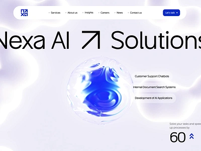 Nexa AI white full scroll 3D animation 3d 3d animation ai ai bot ai web ai website business e commerce ecommerce finance fintech landing landing page ui web web design web site web3 webdesign website