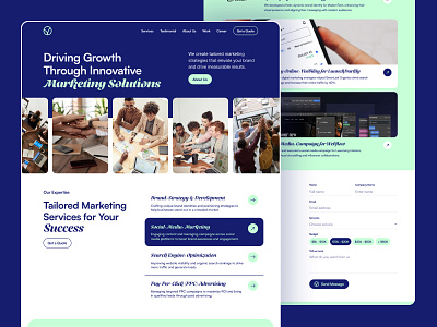 Marketing Agency Landing Page UI agency agency landing page agency wesbite branding design designerzafor figma design homepage homepage ui illustration landing page landing page ui ui ui design user interface web design website design