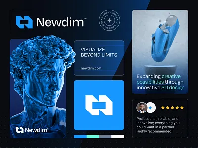 Newdim - N Letter Mark Logo Design bold logo brand identity branding clean logo flat logo geometric lettermark logo design logo designer logomark minimal logo minimalist logo modern logo n