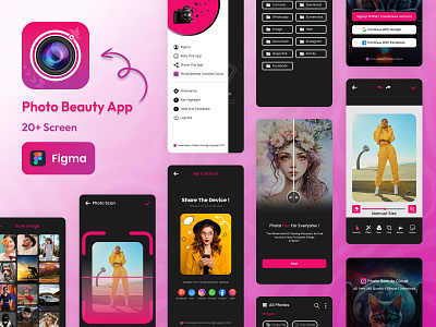 Photo Beauty App design designsystem graphic design graphics ui ux