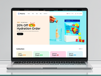 Pharmacy Website Design - UI Design branding creative ecommerce health landing page medicine pharmacy pharmacy ux ui pills porfolio product design ui ui design ux ux design web web design website