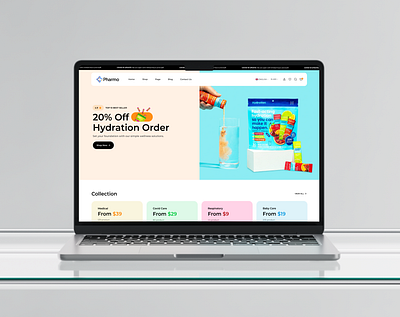 Pharmacy Website Design - UI Design branding creative ecommerce health landing page medicine pharmacy pharmacy ux ui pills porfolio product design ui ui design ux ux design web web design website