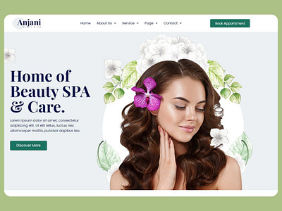 Anjani: Beauty and Bliss beauty and spa geowlence graphic design landing page ui website design