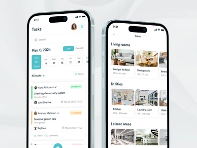 Property Management Mobile App app arabic app design home mobile mobile app staff staff app tasks tasks list typography ui ux