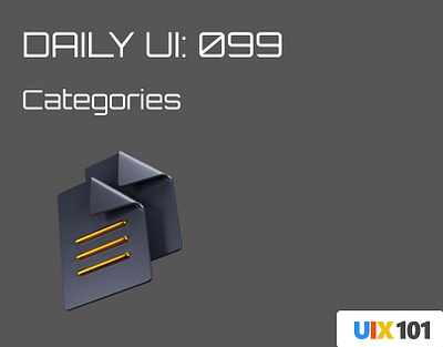 Daily UI: #099 | Categories | #UIX101 099 categories dailyui figma mobile app ui design uix101 user experience user interface