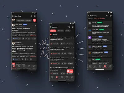 Redesign of Quora App app desing productredesign questionanswerplatform quora quoraapp quoraredesign redesign socialapp socialmediadesign uiredesign uxcasestudy uxredesign