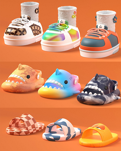 Shoes Assets 3d blender modeling