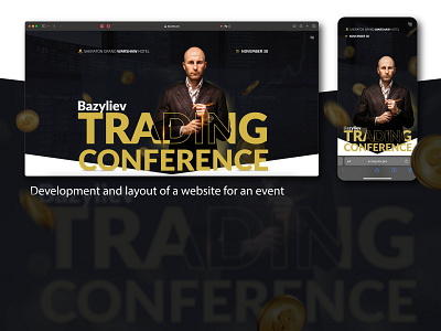 Development and layout of a website for an event branding design graphic design web