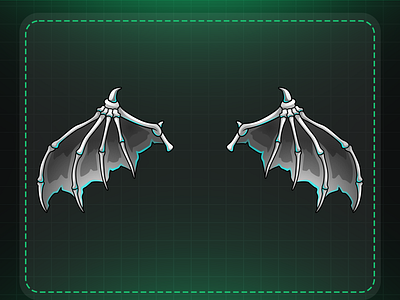 Vtuber Skull Wings - Horor theme Vtuber Asset wings vtuber asset