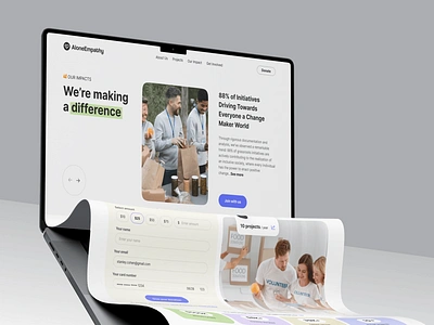 AloneEmpathy | Donations & Charity Template 💙 charity theme design donation theme interface landing page product ui ui design ui template ui ux design website