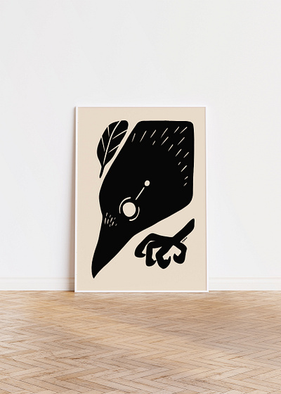 Raven 2 animal art bird art bird illustration crow art ida rezaee illustration minimal raven nature art raven art