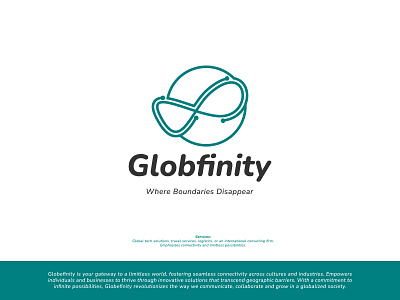 Globfinity logo design, Unused logo brand identity branding consulting firm global tech solution globfinity identity infinity infinity logo international consulting firm logistics logo logo logo design logos logotype minimalist modern tech logo technology logo travel logo travel service