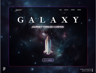 Galaxy Through the Cosmos (w) UX graphic design motion graphics ui