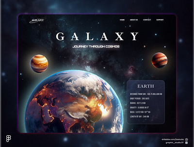 Galaxy Through the Cosmos (w) UX graphic design motion graphics ui