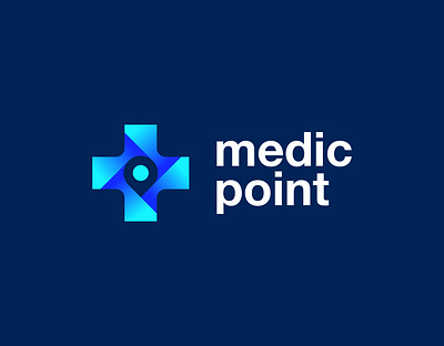 Medical Point Logo care clinic design doctor gps graphic design health hospital icon illustration location logo logo design map medical medicine pharmacy pin place point