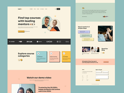 LearnX | LMS Template branding design graphic design illustration lms ui web web design website