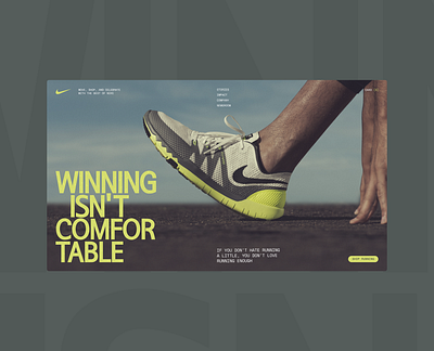 Concept. Nike. graphic design typography ui website