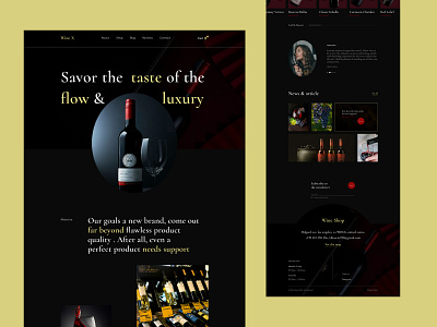 Wine X | Wine Shop Template branding design graphic design ui web web design website