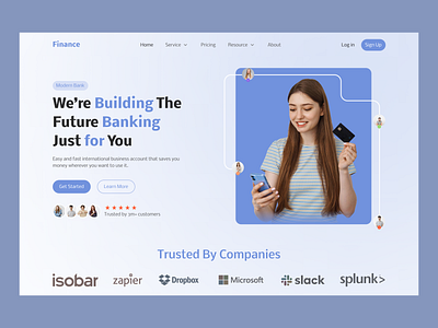 Digital Bank HomePage Design bank digital bank finance financial fintech home page homepage design modern ui payment shakil webdesign website