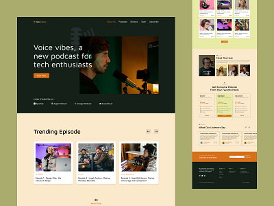 VoiceVibes | Podcast Template branding design graphic design logo ui web web design website