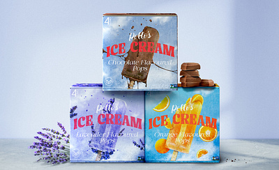 Rollo's Ice Cream | Ice Cream packaging design box design branding ice cream packaging packaging packaging design