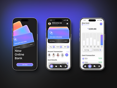 NeoBank banking app card interface clean design cryptocurrency digital banking figma finance app financial technology fintech glassmorphism gradient design minimalist design mobile banking modern ui neo bank payment solutions transparent design ui design user interface ux design