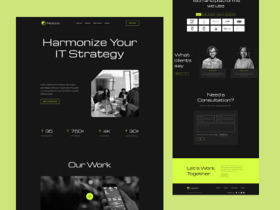 NexoNix | IT Consultancy Template branding design graphic design illustration ui web web design website