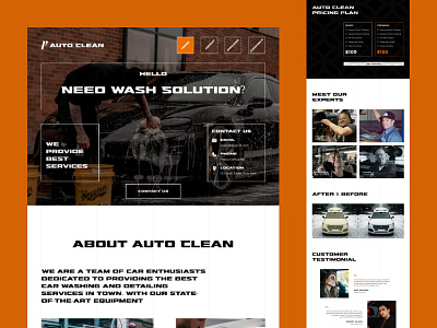 Auto-Clean | A Car Wash Template design graphic design vector web web design website