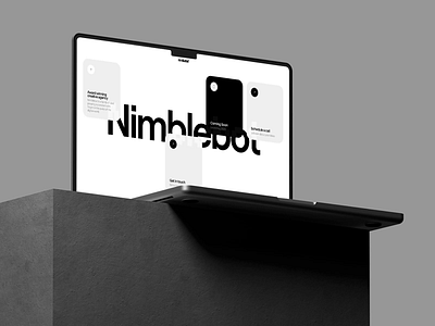 Nimblebot - Coming Soon design grid layout type ui website