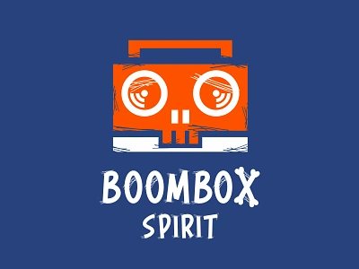 Boombox Spirit boombox halloween logo music play skull