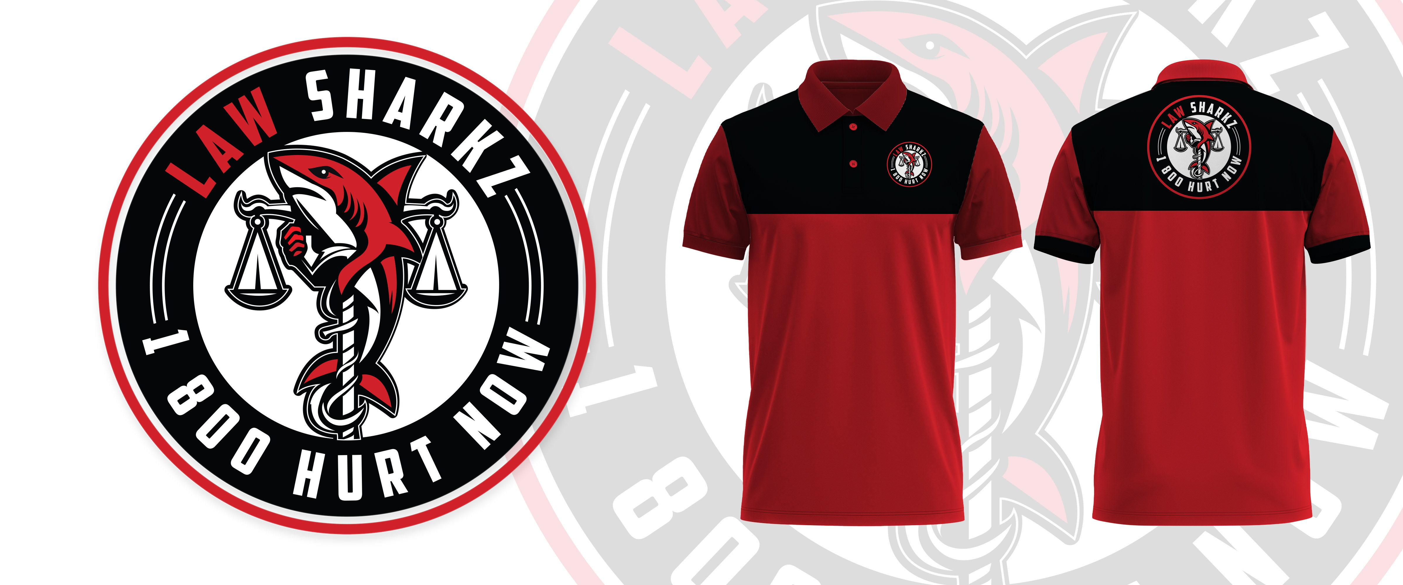 LAWSHARKZ LOGO AND IDENTITY DESIGNS billbord graphic design logo logos shark shark logo t shirt mockup t shirts