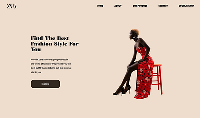 Fashion web design ui