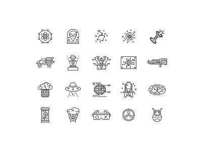 Science Fiction Icons icon icon design icon set science fiction science fiction icon vector icon