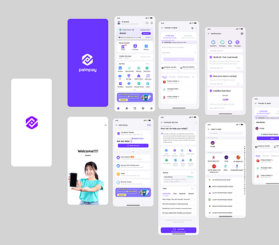Palmpay online banking app ui